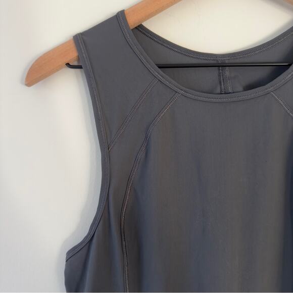 Lululemon Sculpt Tank Top in Graphite Grey stretch cutout reflective athletic - Picture 6 of 9